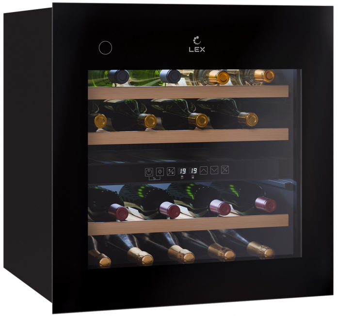 Винный шкаф Lex LWD6036BL dual zone PP в магазине «На диване» в Хабаровске  — Выгодная цена