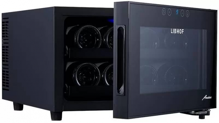 Винный шкаф Libhof AP-8 Black в магазине «На диване» в Хабаровске  — Выгодная цена