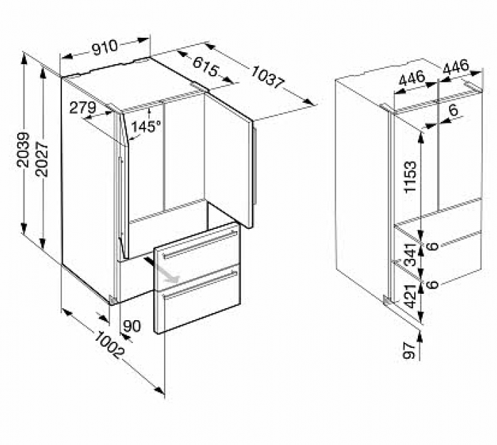 Холодильник Side-by-Side Liebherr CBNes 6256 в магазине «На диване» в Хабаровске  — Выгодная цена