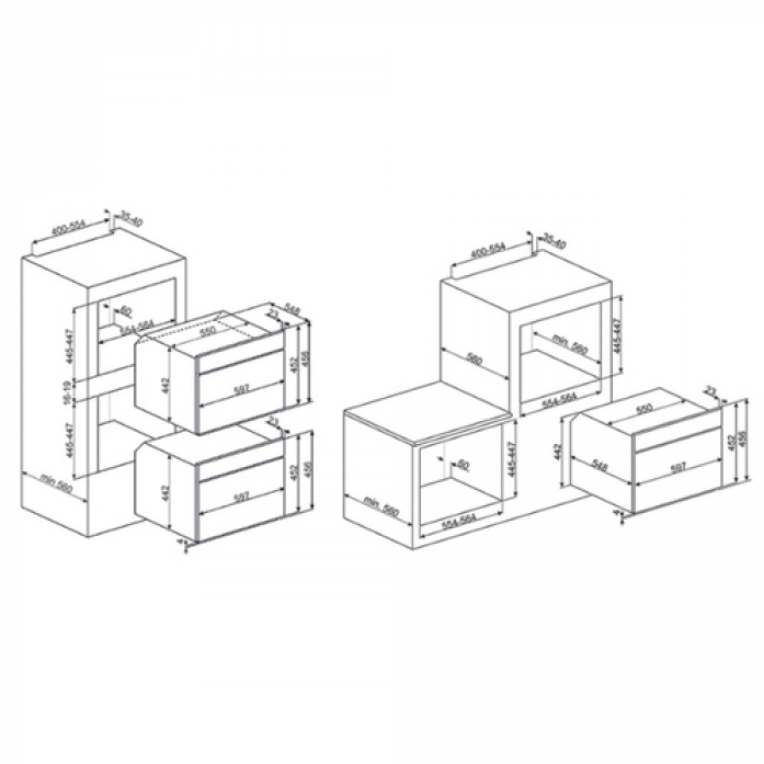 Компактный духовой шкаф Smeg SFP4102PZS в магазине «На диване» в Хабаровске  — Выгодная цена