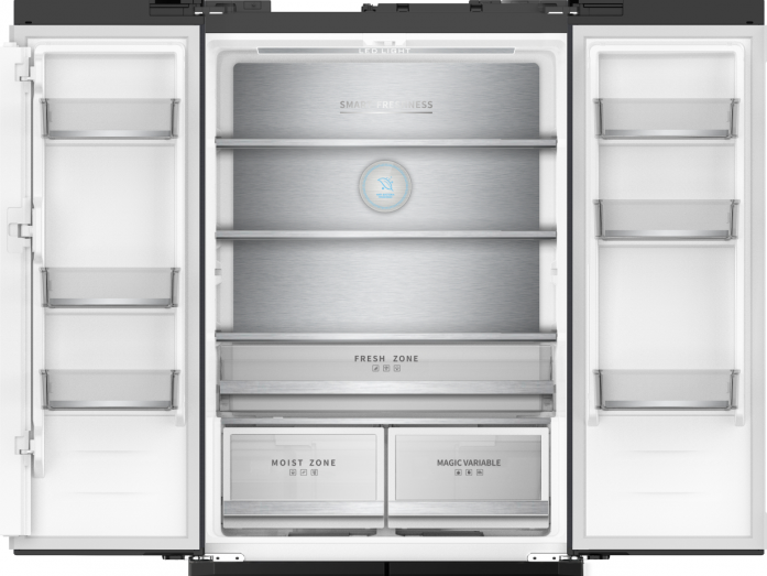 Холодильник Weissgauff WFD 450 Built-in Inverter NoFrost Dark Inox в магазине «На диване» в Хабаровске  — Выгодная цена