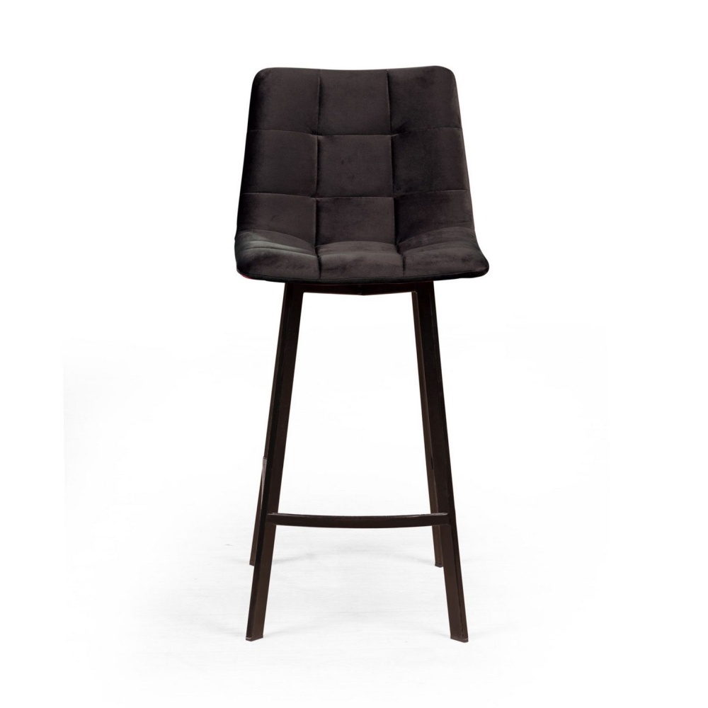 Стул полубарный UNO, бархат антрацит 14 / чёрный профиль в магазине «На диване» в Хабаровске  — Выгодная цена