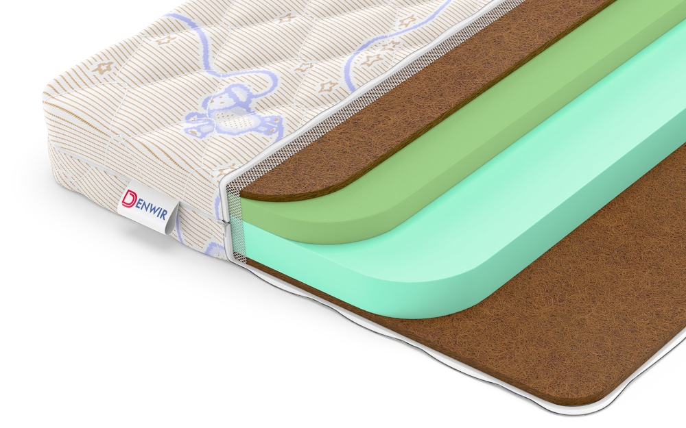 Детский матрас Denwir Baby Springless Eco Foam Hard Plus 10 (БЕБИ СПРИНГЛС ЭКО ФОМ ХАРД ПЛЮС 10) в магазине «На диване» в Хабаровске  — Выгодная цена