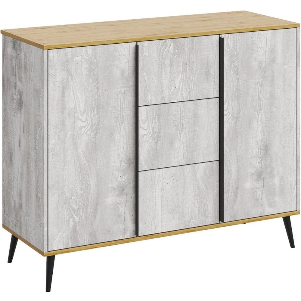 Комод «Саванна» КМК 0973.16, бетон пайн светлый/дуб наварро в магазине «На диване» в Хабаровске  — Выгодная цена