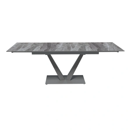 Стол раскладной Малибу (140+40+40), керамика глянцевая Italian Light Grey